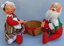 Annalee 18" Mr & Mrs Santa with Basket - Mint -R33-84yeah