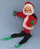 Annalee 7" Santa with Skis & Poles- Cross Country - Closed Eyes - Near Mint - R4-79x