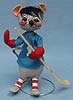Annalee 7" Hockey Mouse - Excellent - Signed - R402-80s