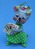 Annalee 7" Card Player Girl Mouse - Mint - R431-76