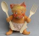 Annalee 8" Girl Barbecue Pig - Excellent -R542-80side