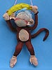 Annalee 12" Girl Monkey with Banana Trapeze - Excellent / Very Good - R574-81a