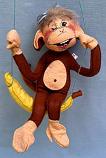 Annalee 12" Girl Monkey with Banana Trapeze - Very Good - R574-81b