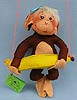 Annalee 12" Girl Monkey with Banana Trapeze - Mint - R574-81mint