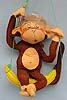 Annalee 12" Girl Monkey with Banana Trapeze - Near Mint - R574-81ooh