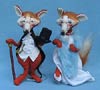 Annalee 7" Lady & Escort Fox - Mint - R630-R631-81x