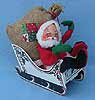 Annalee 7" Santa in Sleigh with Toy Sack - 1981 - Closed Eyes - Near Mint / Excellent  - R8-81x