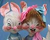 Annalee 29" E.P. Boy & Girl Bunny - Very Good - S63-S62-76a