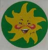 Annalee 4" Green Sun Sticker - SUSTMG