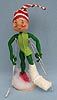 Annalee 10" Casualty Ski Elf with Leg in Cast - Near Mint - Z246-70ox