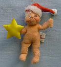 Annalee 3" Baby Wearing Santa Hat & Holding Star Ornament - Prototype - Mint