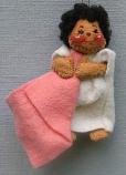 Annalee 3" African American Baby Holding Blanket Ornament - Prototype - Excellent