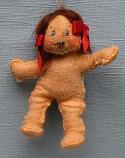 Annalee 3" Girl with Red Bows Ornament - Prototype - Mint