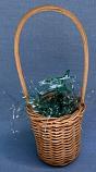 Vintage Hong Kong 6" Wicker Basket - Mint
