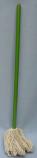 Annalee 28" Off-White Mop with Green Handle - Excellent