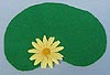 Annalee 10" Dark Green Lily Pad with Flower - Mint - padg
