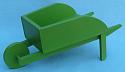 Annalee 9" Green Wheelbarrow - Mint  - 1985 - wheelbarrows