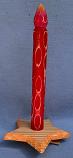9" Wooden Candle - Mint