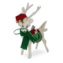 Annalee 8" White Jinglebell Reindeer 2018 - Mint - 460218