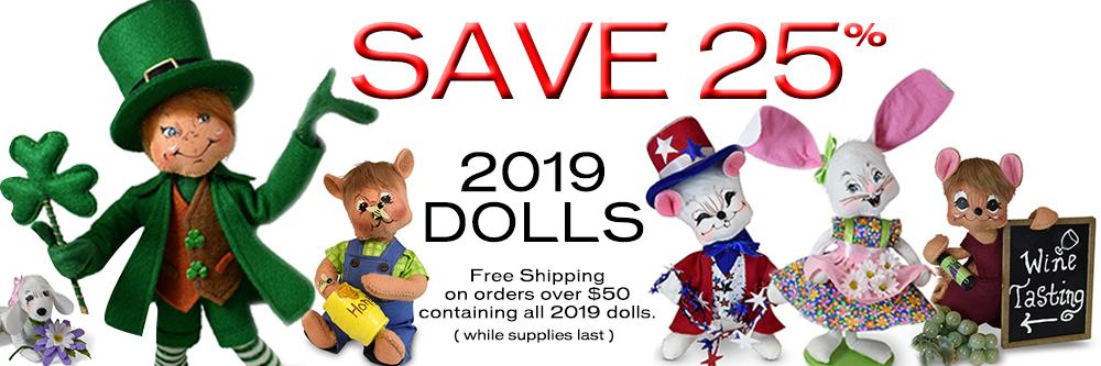 2019 Annallee Dolls  - 25% off