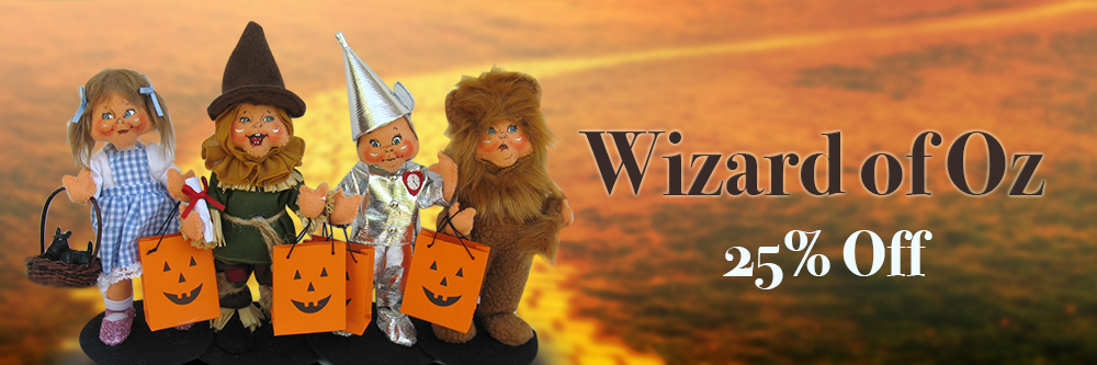 25% off 2018 Wizard of Oz Halloween Annalee Dolls - Free Ship over $50 Containing all 2018