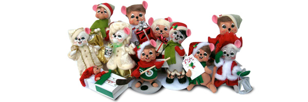 Shop 2013 Annalee Christmas mice and Mouse Dolls