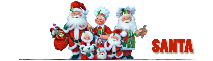 Annalee Santa Claus Dolls including Mr Santa Claus and Mrs. Santa Dolls